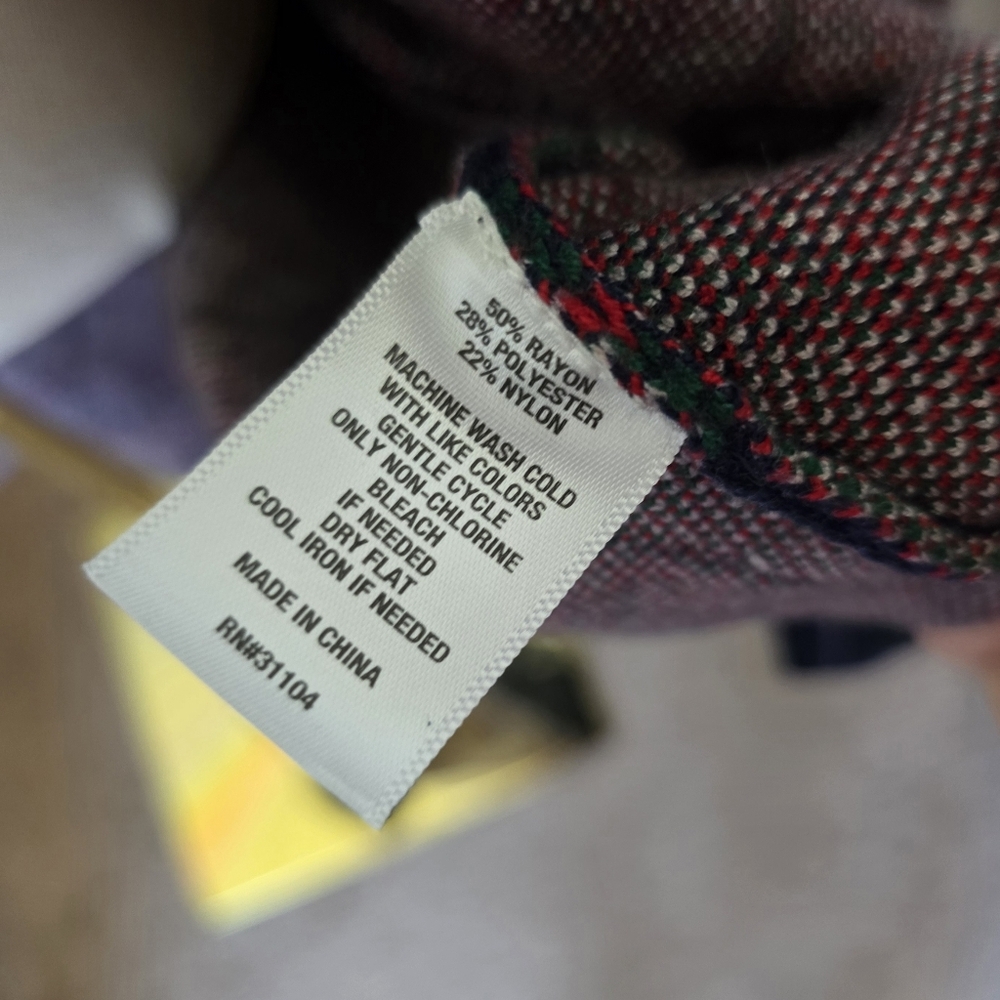 Crown & Ivy | Medium | Plaid Drop Shoulder Cuffed Sleeve Cardigan - Picture 8 of 11